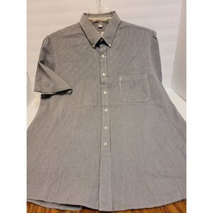 Etienne Aigner, mens short‎ sleeve black/white check shirt, size L